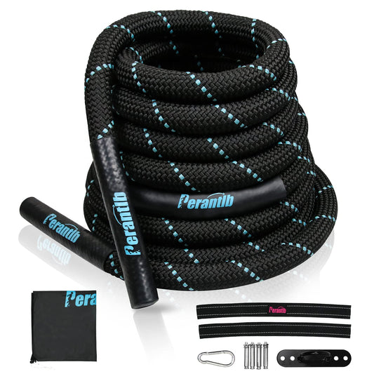100% Poly Dacron Heavy Battle Rope - 1.5" Diameter, 30” 40”50”Lengths