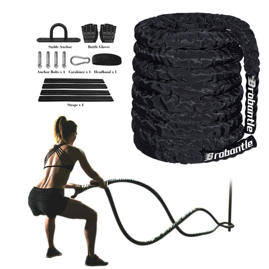 Rope 40FT Battle Rope for Exercise Workout Rope Exercise Rope Battle Ropes