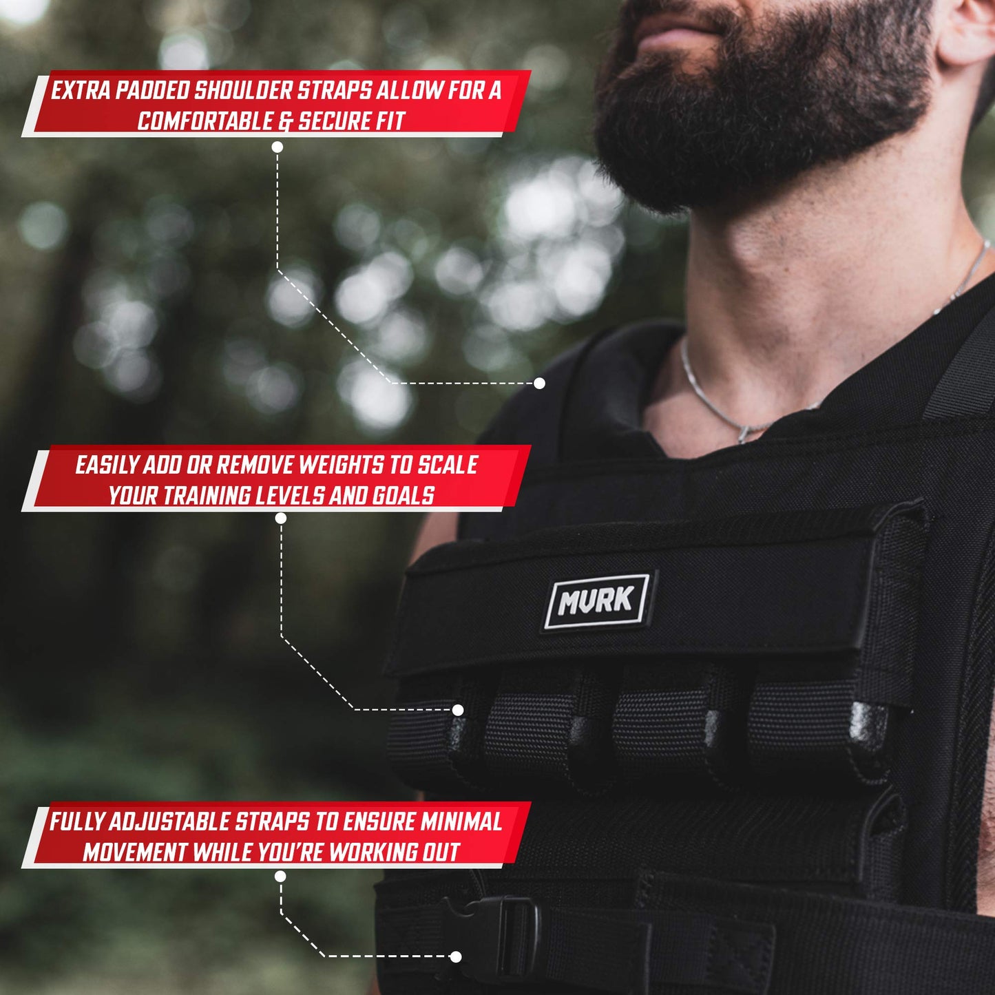 Adjustable Weighted Vest Men 35lbs - Weighted Workout Vest With Iron Weights